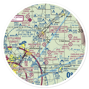 Red Oak Airport (4AR2) VFR Sectional Sticker (30 mile)