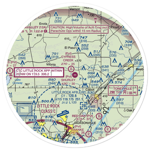 Shurley Field Airport (4AR1) VFR Sectional Sticker (30 mile)