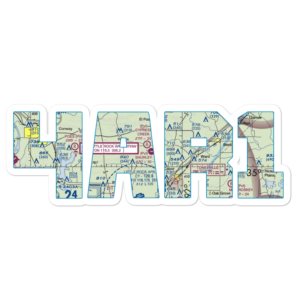Shurley Field Airport (4AR1) VFR Sectional Sticker 