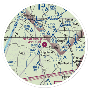 T W Spear Memorial Airport (4AL9) VFR Sectional Sticker (20 mile)