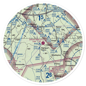 T W Spear Memorial Airport (4AL9) VFR Sectional Sticker (30 mile)