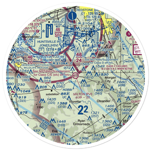 Milton Airport (4AL8) VFR Sectional Sticker (30 mile)