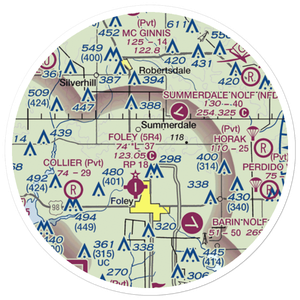 Bonner Field (4AL6) VFR Sectional Sticker (20 mile)