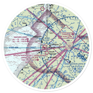 Tibbetts Airport (4AK9) VFR Sectional Sticker (30 mile)