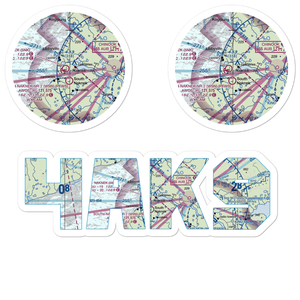 Tibbetts Airport (4AK9) VFR Sectional Sticker Pack