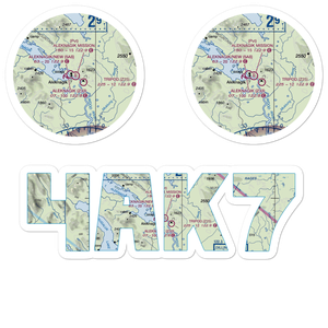 Aleknagik Mission Lodge Airport (4AK7) VFR Sectional Sticker Pack