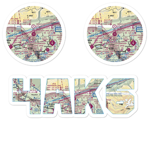 Wolf Lake Airport (4AK6) VFR Sectional Sticker Pack