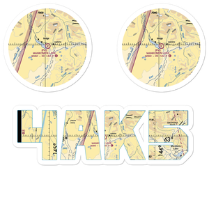 Mankomen Lake Airport (4AK5) VFR Sectional Sticker Pack