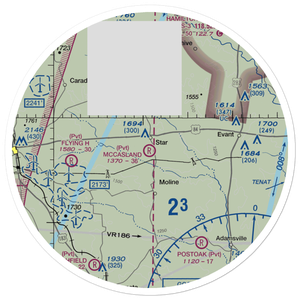 McCasland Ranch Airport (49XS) VFR Sectional Sticker (30 mile)