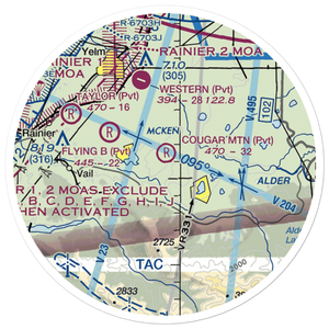 Cougar Mountain Airfield (49WA) VFR Sectional Sticker (20 mile)