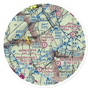Gap View Airport (49PA) VFR Sectional Sticker (20 mile)