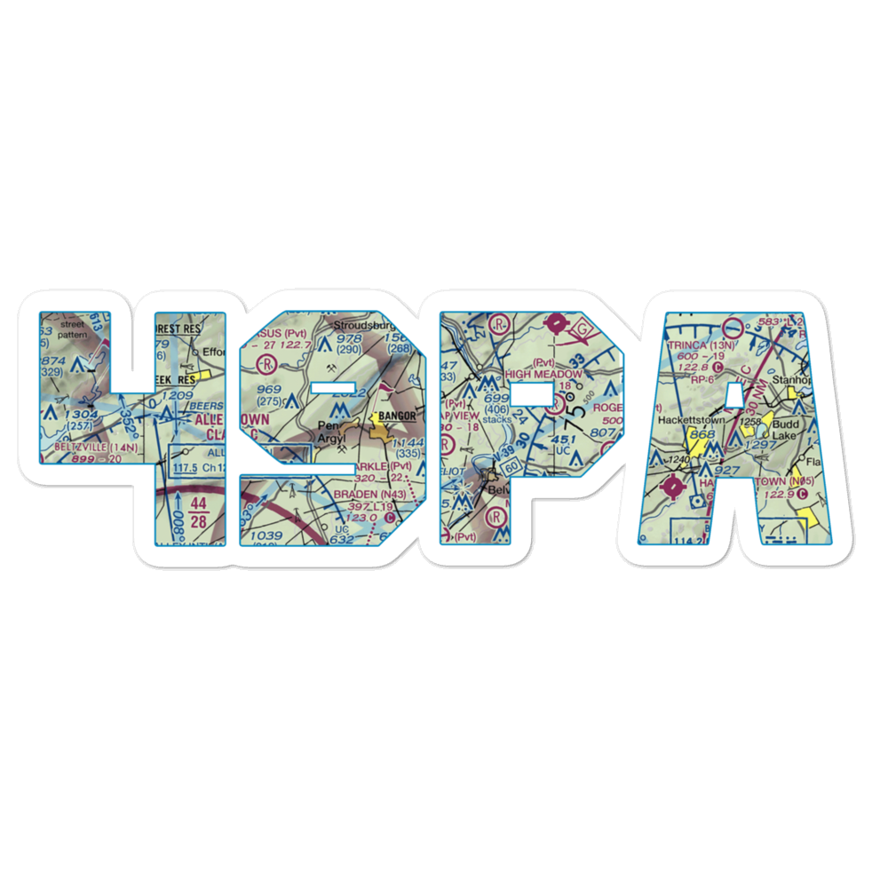Gap View Airport (49PA) VFR Sectional Sticker 