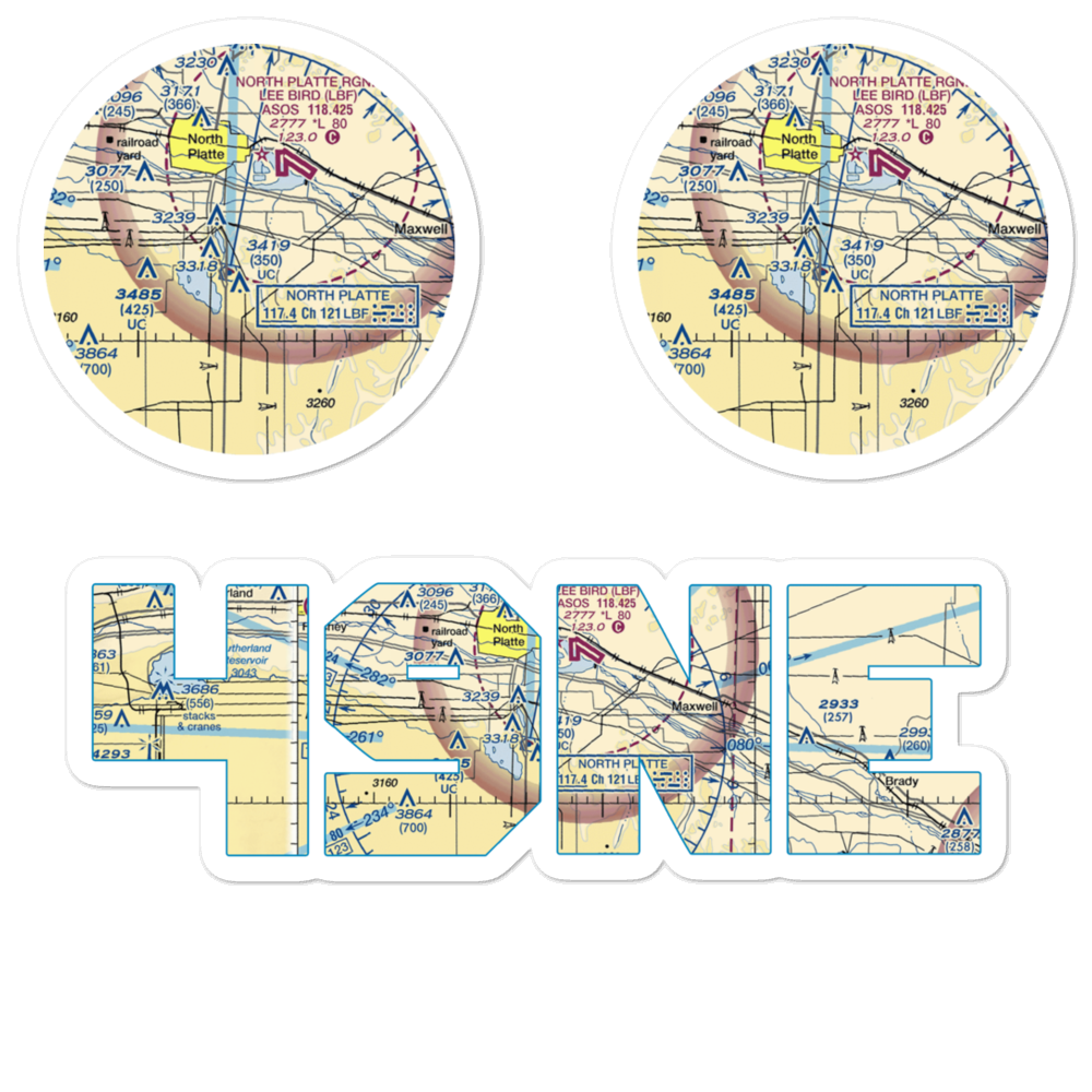 Harden Airstrip (49NE) VFR Sectional Sticker Pack 