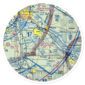 Willow Ridge Airport (49MN) VFR Sectional Sticker (30 mile)