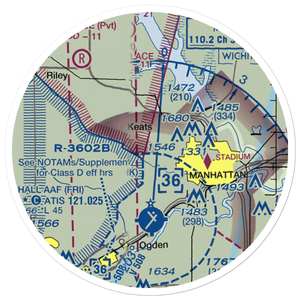 N & N Airport (49KS) VFR Sectional Sticker (20 mile)
