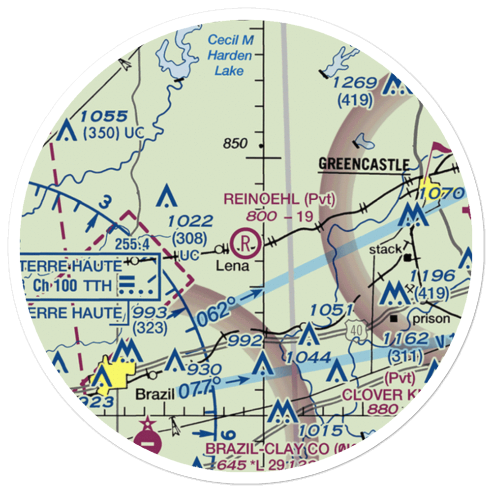 Reinoehl Field (49II) VFR Sectional Sticker (20 mile) 