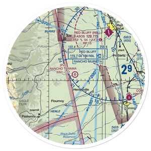 Rancho Tehama Airport (49CN) VFR Sectional Sticker (30 mile)