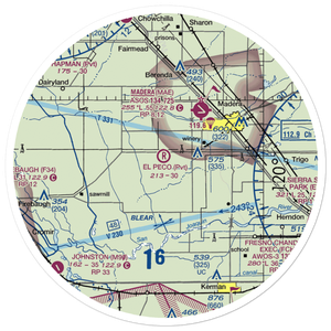 El Peco Ranch Airport (49CL) VFR Sectional Sticker (30 mile)