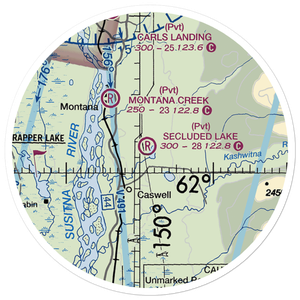 Secluded Lake Airport (49AK) VFR Sectional Sticker (20 mile)