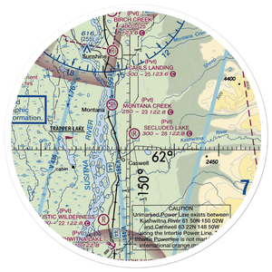 Secluded Lake Airport (49AK) VFR Sectional Sticker (30 mile)