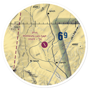 Maravillas Gap Ranch Airport (48XS) VFR Sectional Sticker (20 mile)