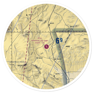 Maravillas Gap Ranch Airport (48XS) VFR Sectional Sticker (30 mile)