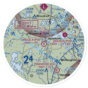 Circle A Ranch Airport (48WI) VFR Sectional Sticker (20 mile)