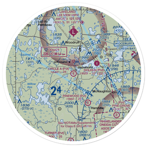 Circle A Ranch Airport (48WI) VFR Sectional Sticker (30 mile)