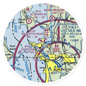 Cub Cove Seaplane Base (48VT) VFR Sectional Sticker (20 mile)