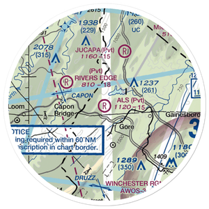 Al's Field (48VA) VFR Sectional Sticker (20 mile)