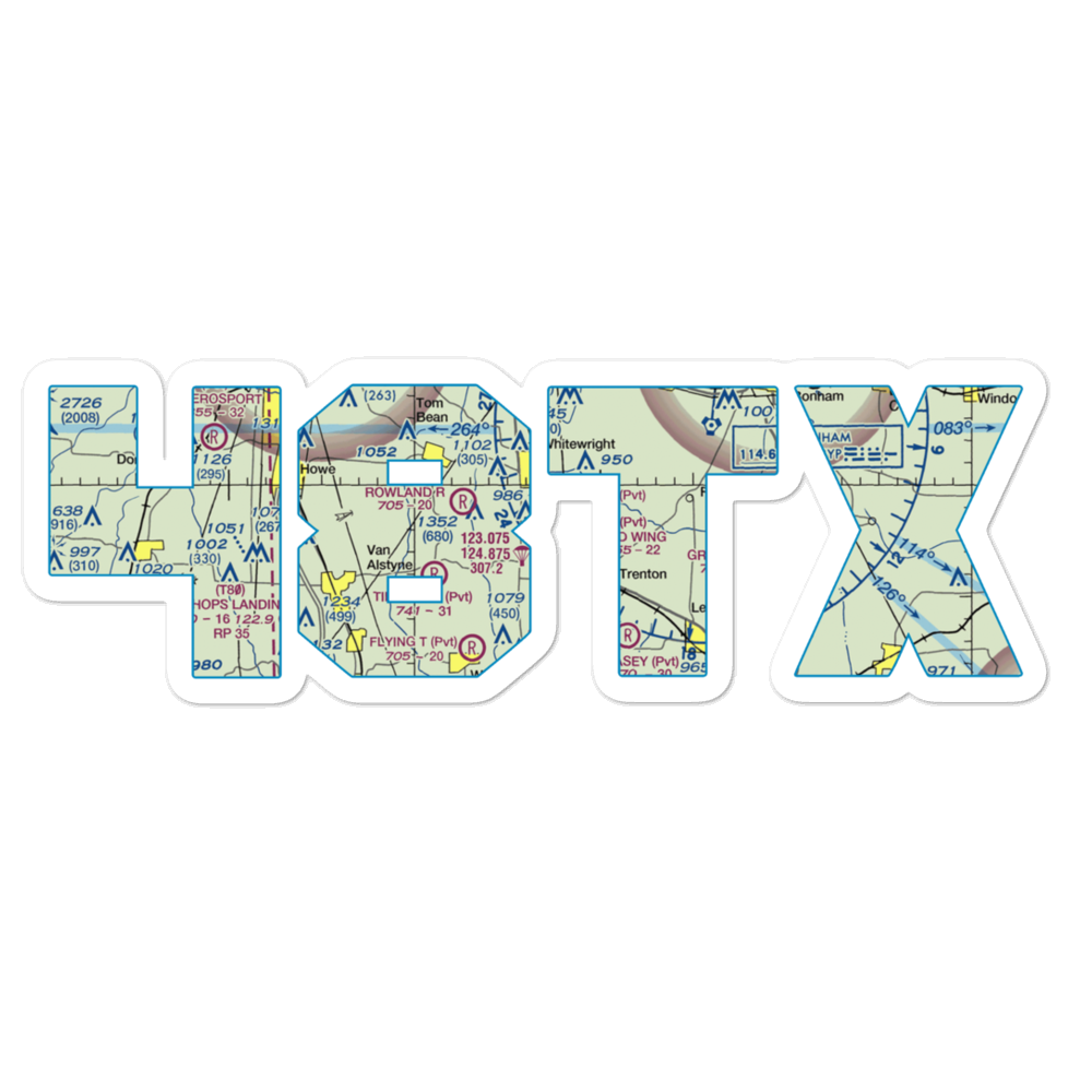 Tri-County Aerodrome (48TX) VFR Sectional Sticker 