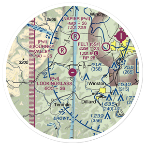 Lookingglass Airport (48OR) VFR Sectional Sticker (20 mile)