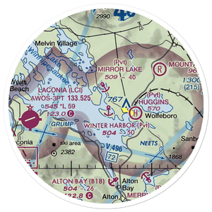 Winter Harbor Seaplane Base (48NH) VFR Sectional Sticker (20 mile)