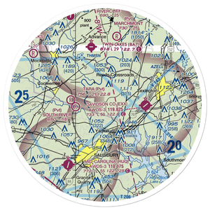 Morrison Field (48NC) VFR Sectional Sticker (30 mile)
