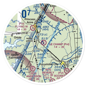 Le Champ Airport (48MD) VFR Sectional Sticker (20 mile)