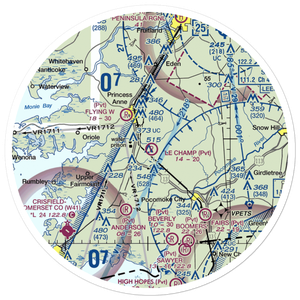 Le Champ Airport (48MD) VFR Sectional Sticker (30 mile)