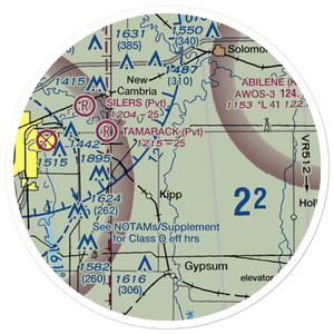 R F Roesner Airport (48KS) VFR Sectional Sticker (20 mile)
