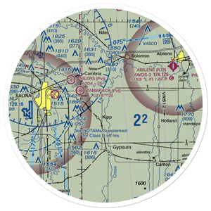 R F Roesner Airport (48KS) VFR Sectional Sticker (30 mile)