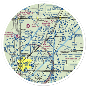 P.J. Killian Airport (48IS) VFR Sectional Sticker (30 mile)