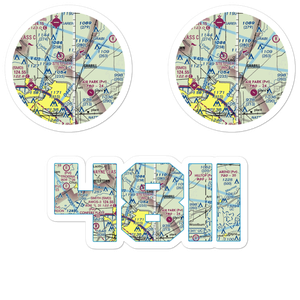 Cedar Creek Airport (48II) VFR Sectional Sticker Pack