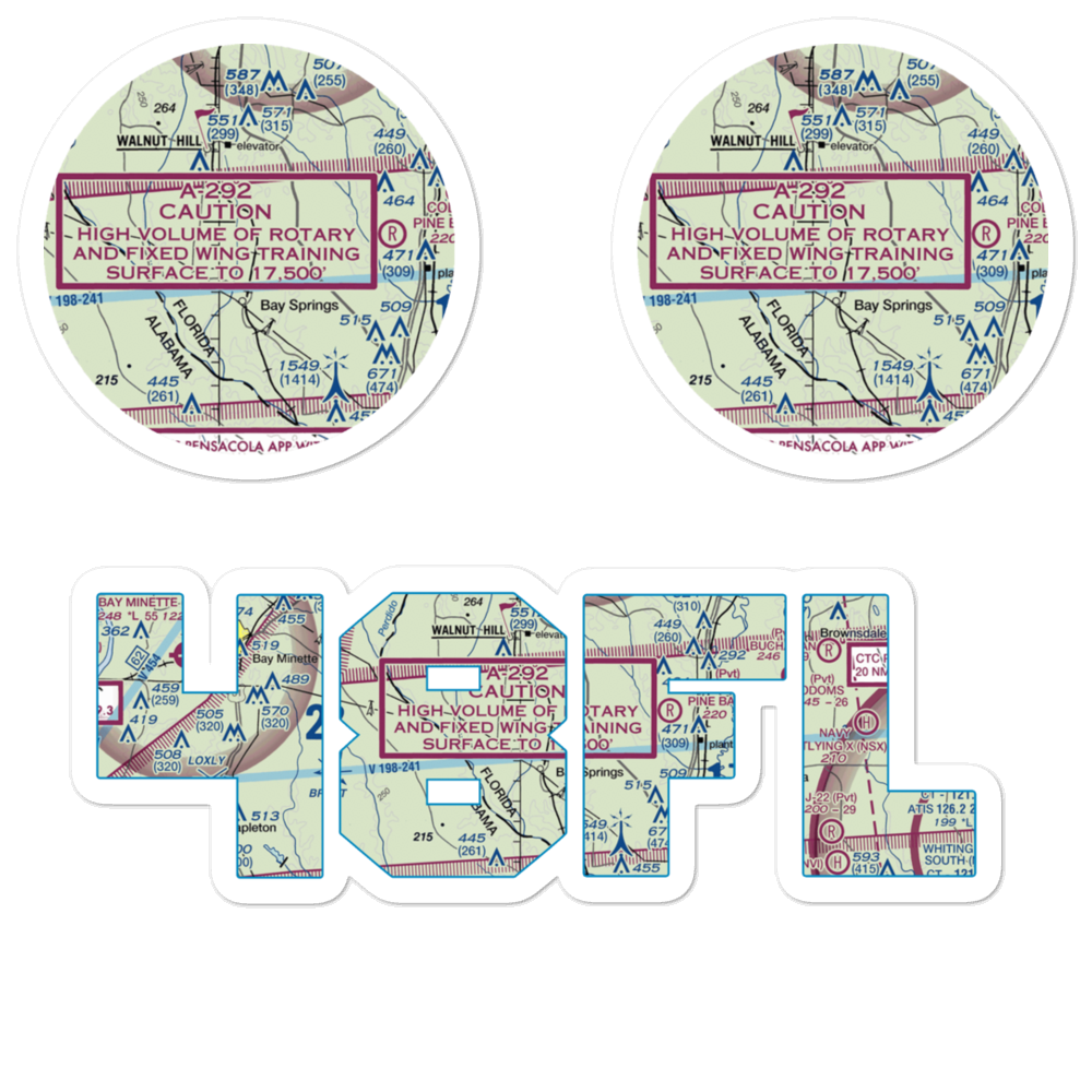 Mc Kinnon Airpark (48FL) VFR Sectional Sticker Pack 