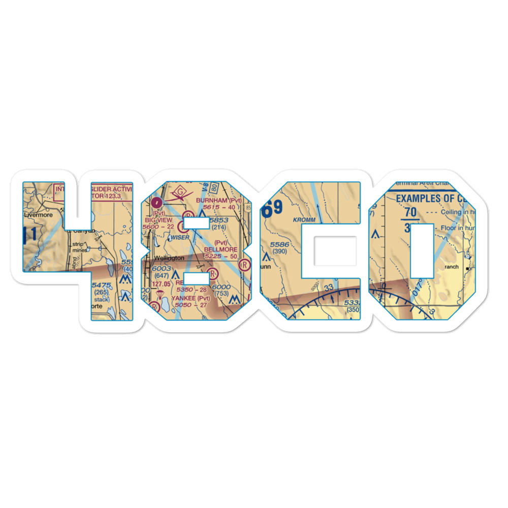 Shaull Farm Airstrip (48CO) VFR Sectional Sticker 