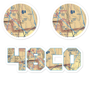 Shaull Farm Airstrip (48CO) VFR Sectional Sticker Pack