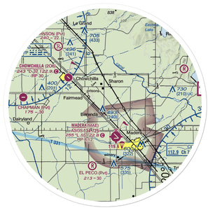 Sallaberry Ranch Strip (48CN) VFR Sectional Sticker (30 mile)
