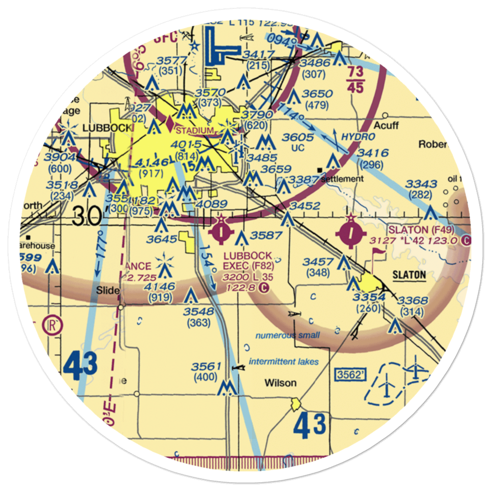 Bartos Farm Airport (47XS) VFR Sectional Sticker (30 mile) 