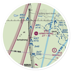 Armstrong Ranch Airport (47TX) VFR Sectional Sticker (20 mile)