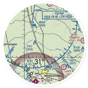Hensarling Airport (47TS) VFR Sectional Sticker (20 mile)