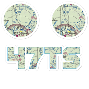 Hensarling Airport (47TS) VFR Sectional Sticker Pack