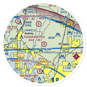 Pleasure Field (47TA) VFR Sectional Sticker (20 mile)