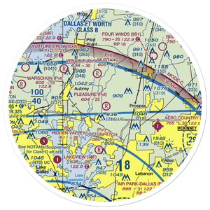 Pleasure Field (47TA) VFR Sectional Sticker (30 mile)
